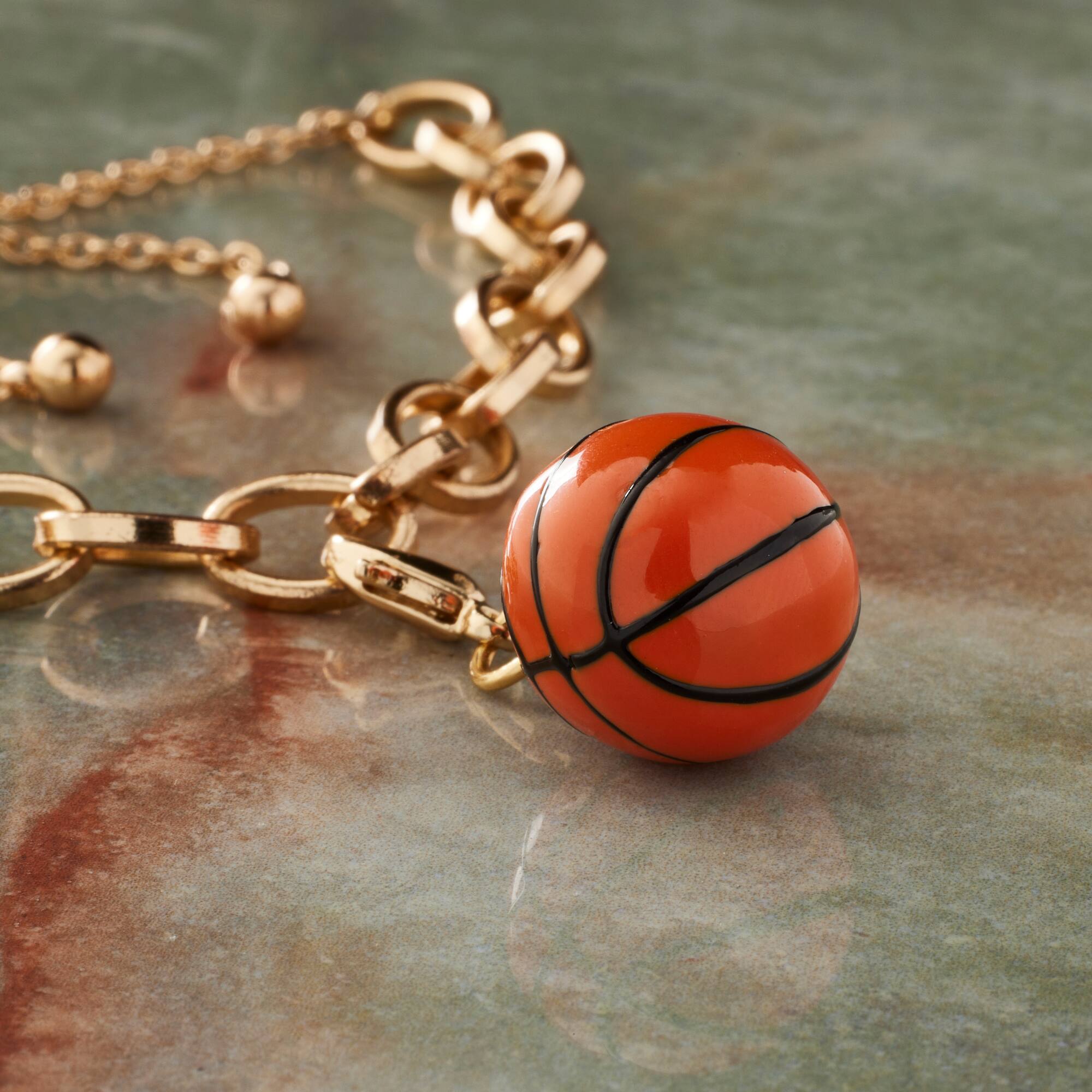12 Pack: Basketball Charm by Bead Landing™